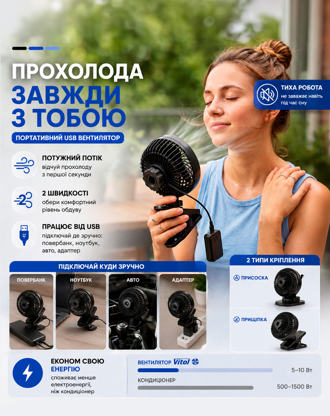 ���������� HX-U701E 4.5" 5V 4W USB  ������ �������-�  ��������