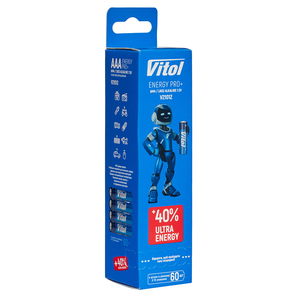 ��������� Vitol V21012 ����� LR03 AA� (4/60 ��)