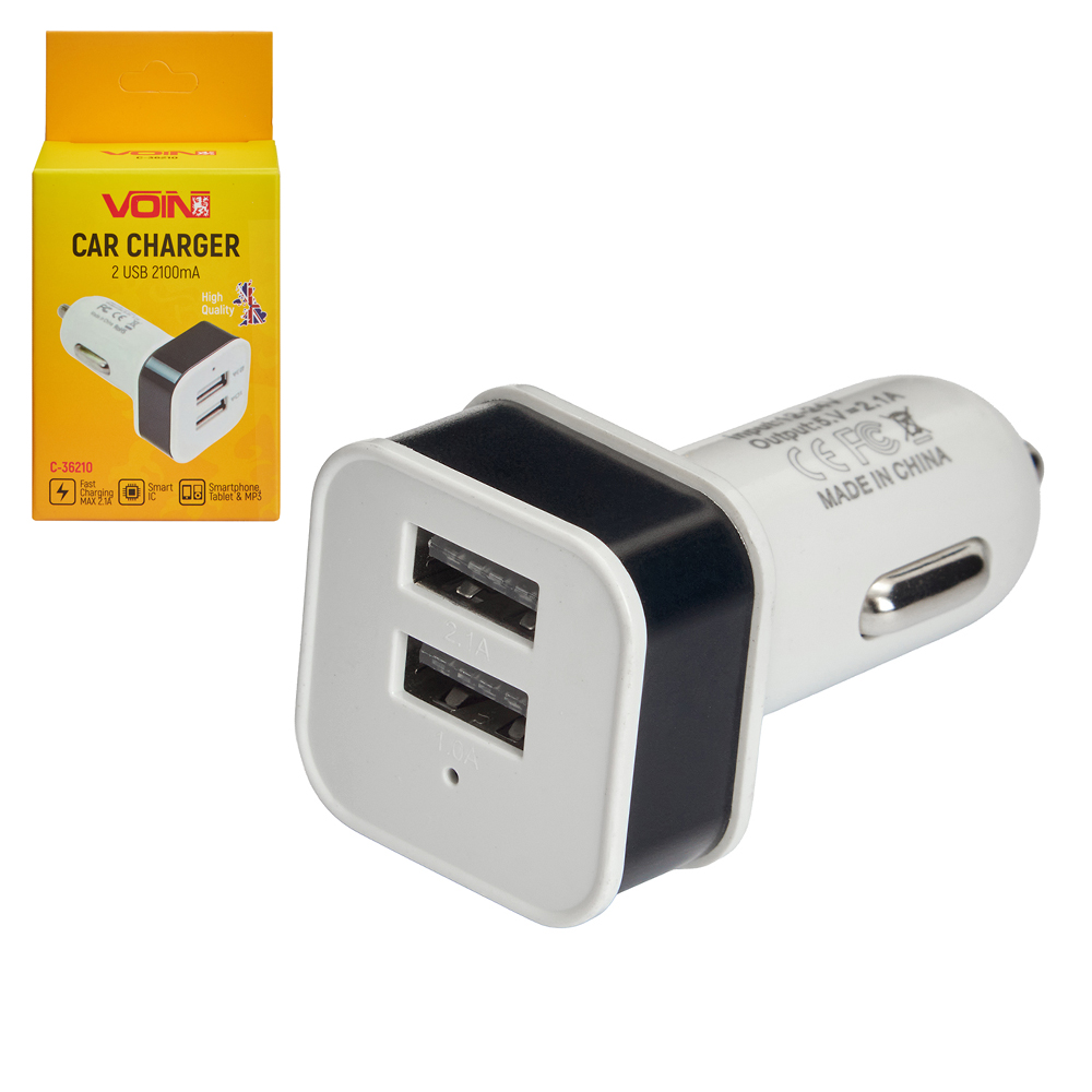 ������������ �������� ������� VOIN C-36210, 2USB (12/24V - 5V 2,1A)
