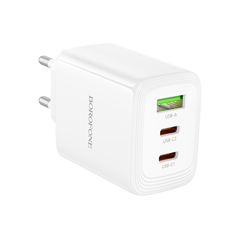 ��������� �������� �������  BOROFONE BN32 USB-C1:65W, USB-C2?20W, USB-A?18W White