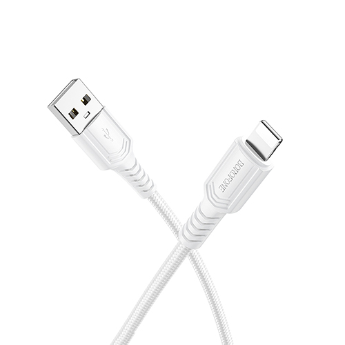 ������ BOROFONE BX116W, USB - Lightning 2.4�, 1m, White (������ �������/�������� �����)