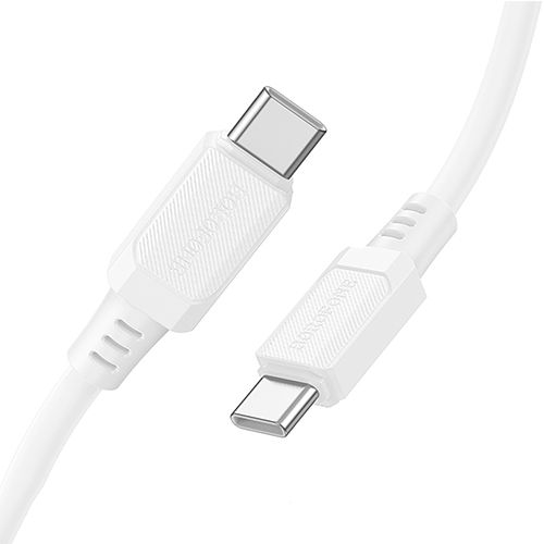 ������ BOROFONE BX115W, Type-C - Type-C 60W, 1m, White (������ �������/�������� �����)