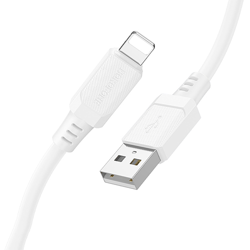 ������ BOROFONE BX115W, USB - Lightning 2.4�, 1m, White (������ �������/�������� �����)