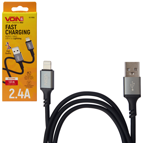 ������  VOIN CC-1702L USB - Lightning 2.4�, 1m, White (������ �������/�������� �����)