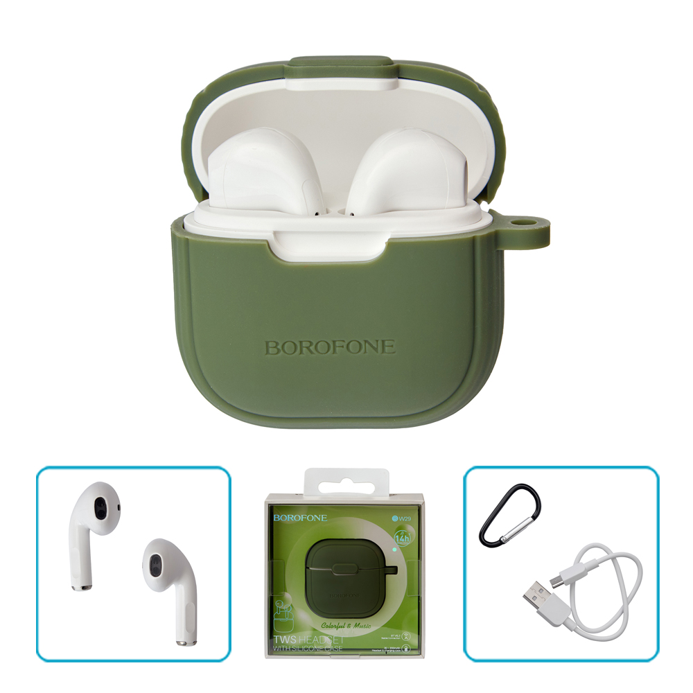 ��������� ��������� TWS BOROFONE BW29 Forest green, bluetooth 5.3