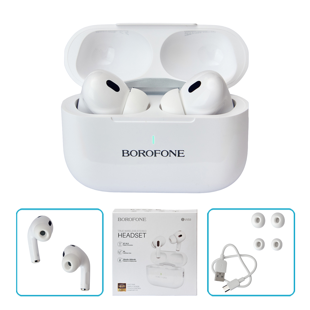 ��������� ��������� TWS BOROFONE BW59 White, bluetooth 5.3