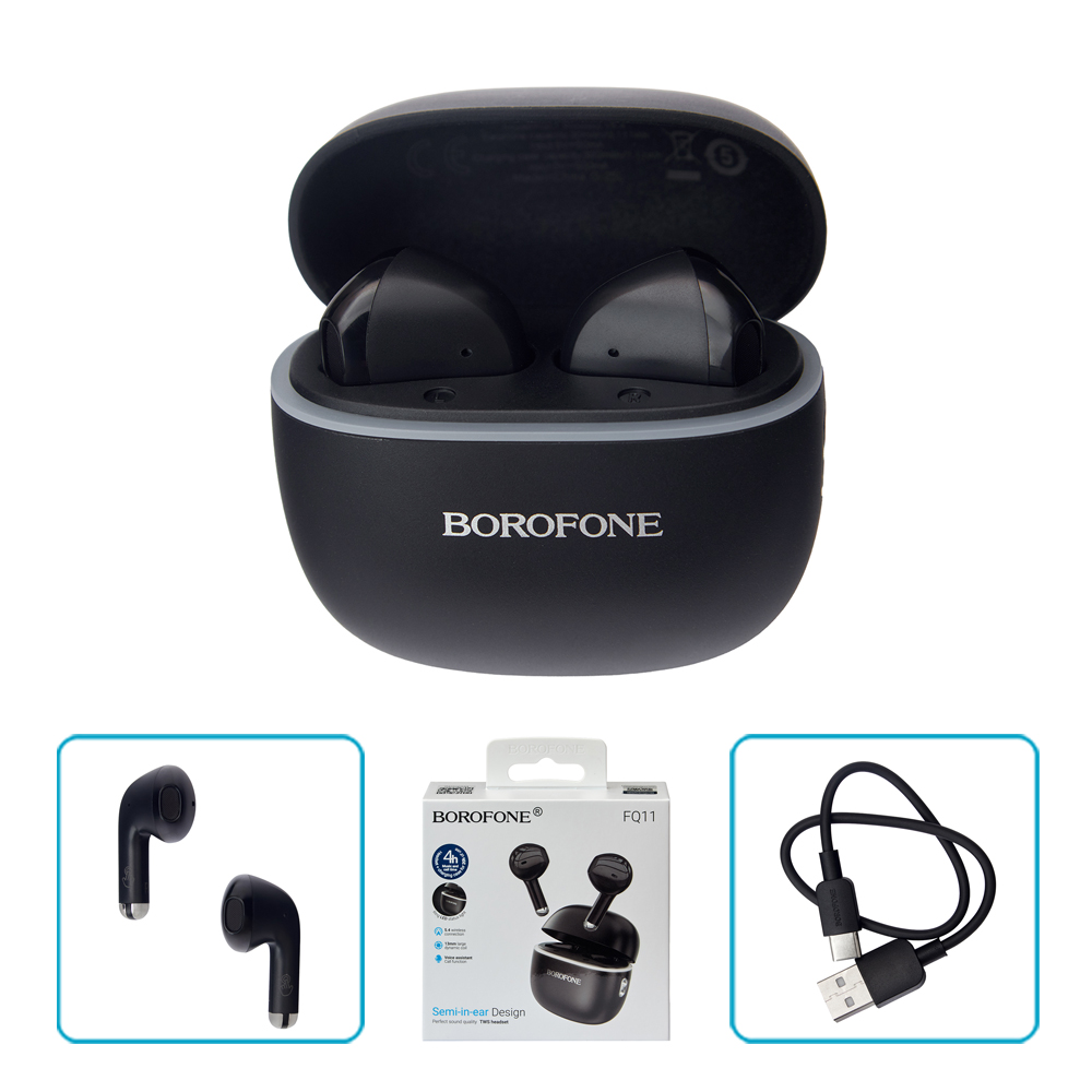 ��������� ��������� TWS BOROFONE FQ11 Black, bluetooth 5.4