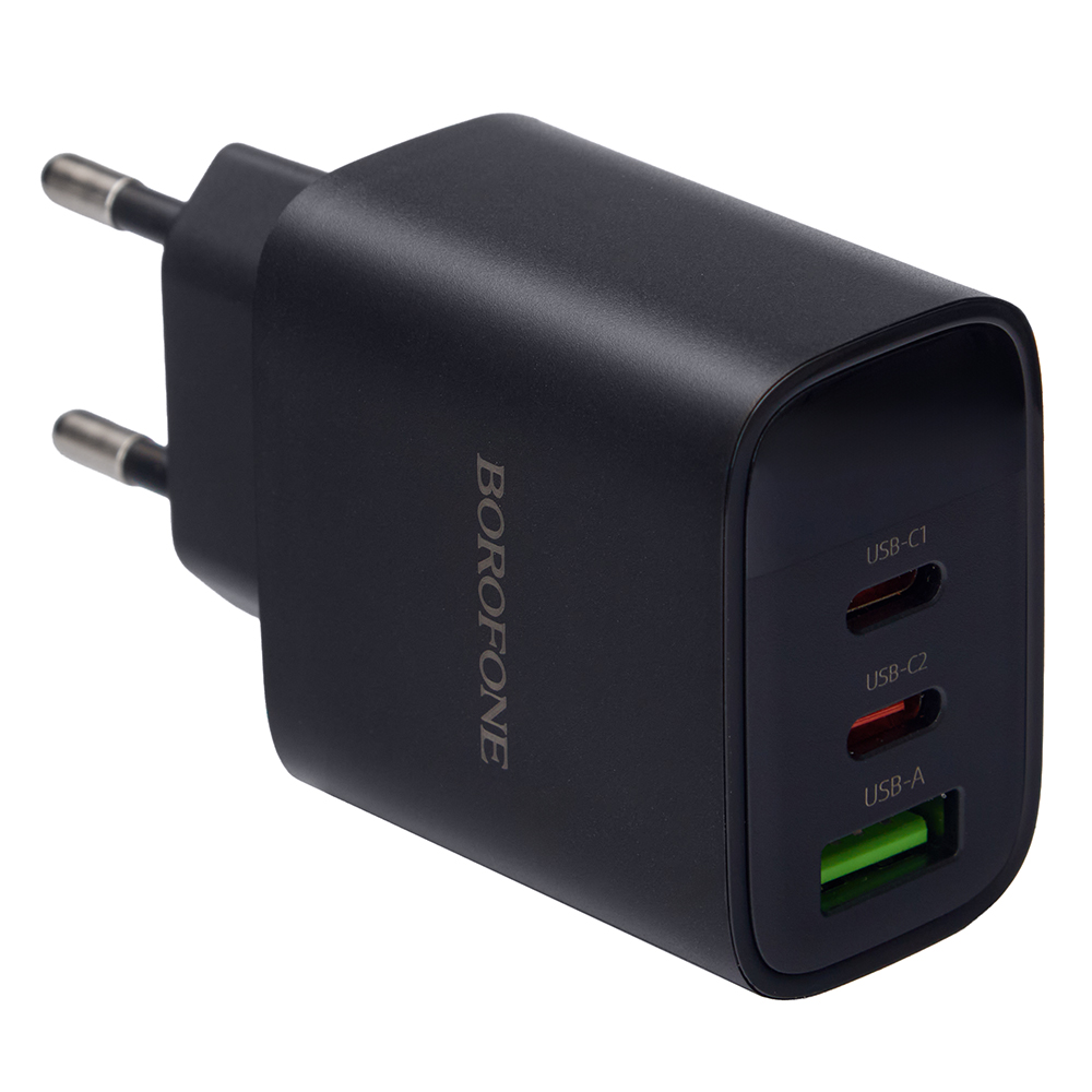 ��������� �������� �������� �������  BOROFONE BA98A USB-C1/C2:30W, USB-A?18W Black