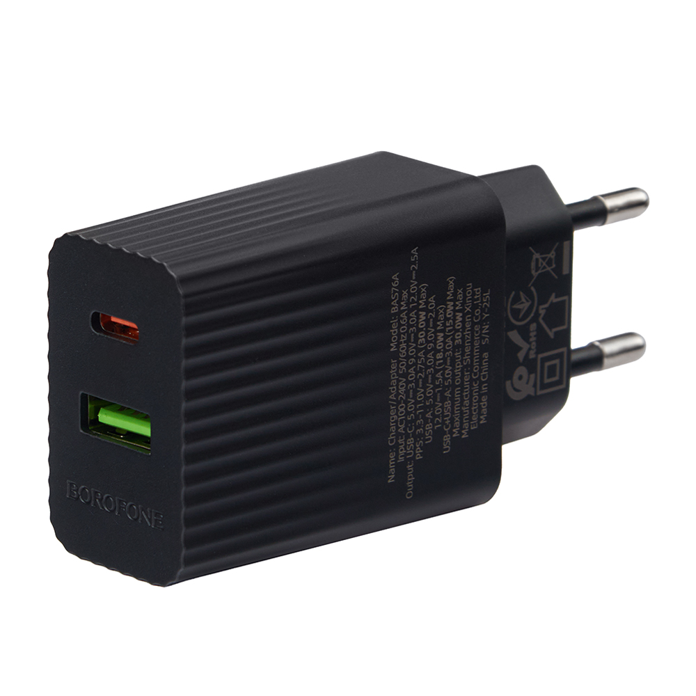 ��������� �������� �������  BOROFONE BAS76A PD30W+QC3.0 Black