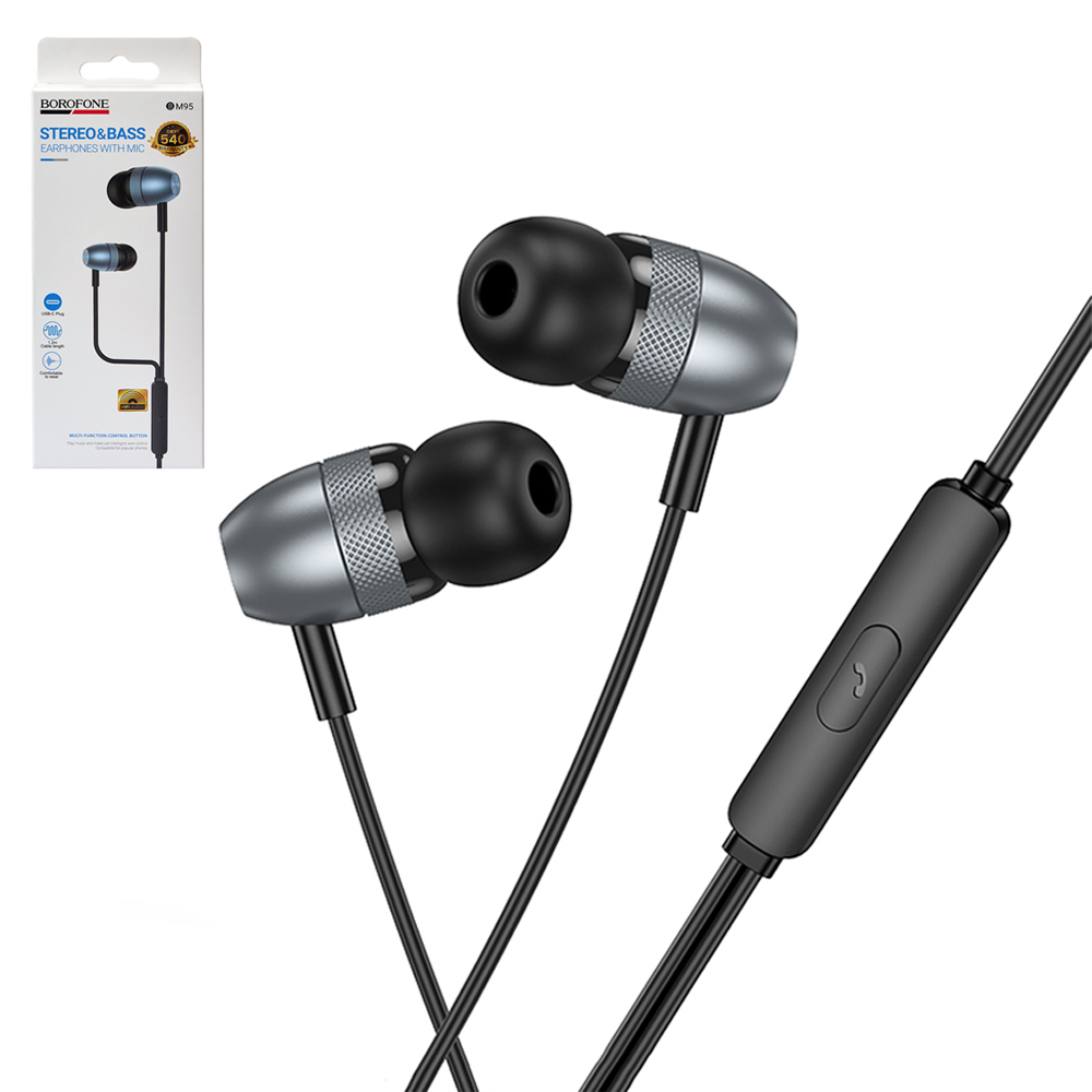 ��������� BOROFONE BM95 � ���������, Type C, 1� Metal gray