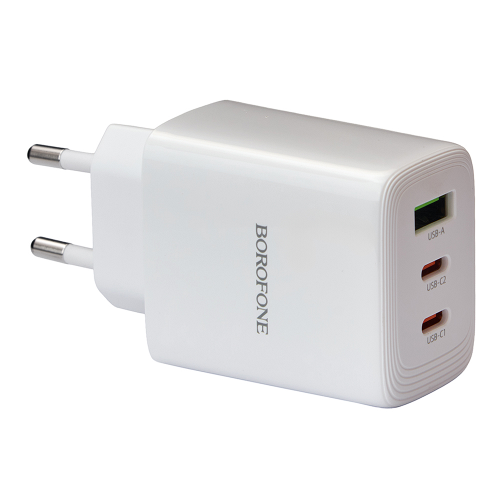 ��������� �������� �������  BOROFONE BN32 USB-C1:65W, USB-C2?20W, USB-A?18W White