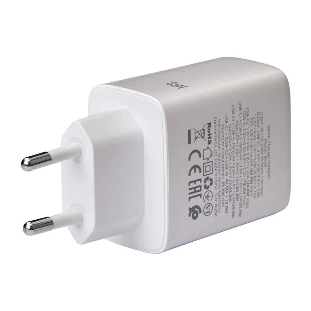 ��������� �������� �������  BOROFONE BN32 USB-C1:65W, USB-C2?20W, USB-A?18W White