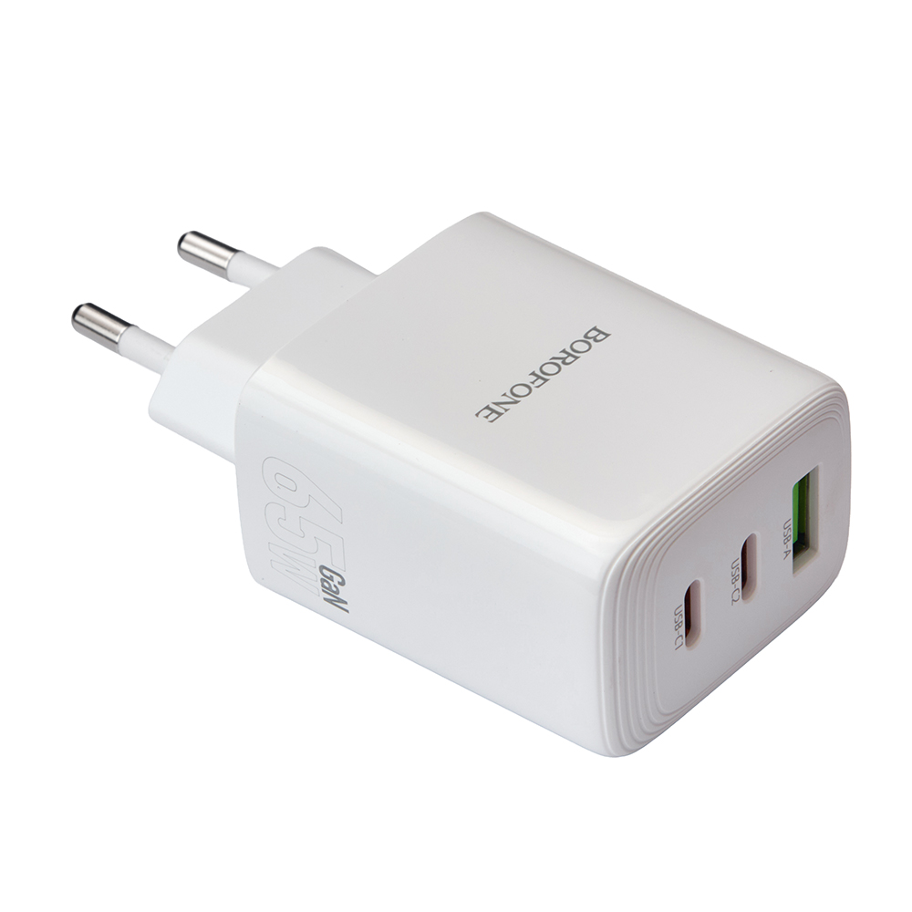 ��������� �������� �������  BOROFONE BN32 USB-C1:65W, USB-C2?20W, USB-A?18W White
