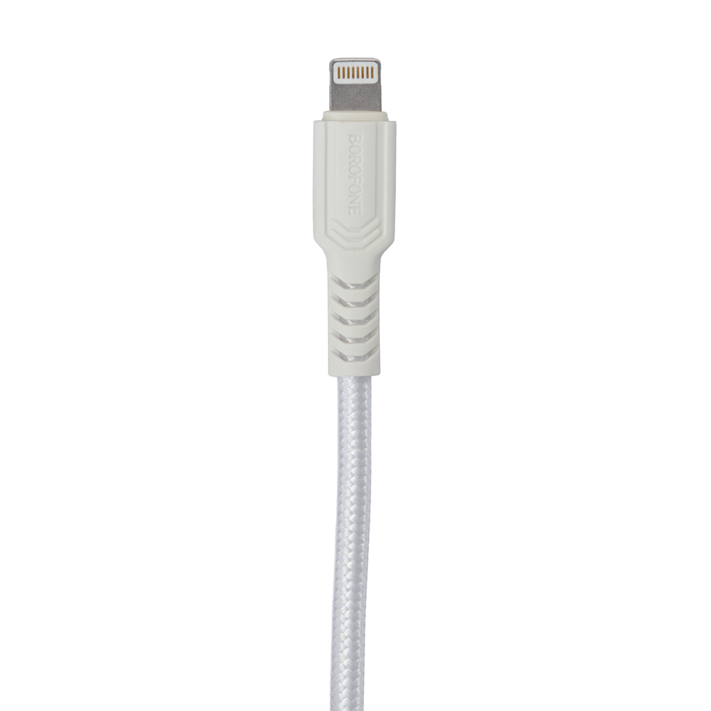 ������ BOROFONE BX116W, USB - Lightning 2.4�, 1m, White (������ �������/�������� �����)