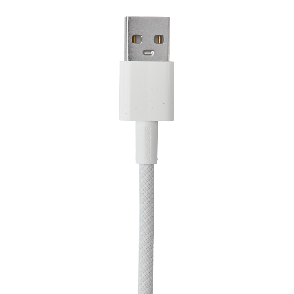 ������ BOROFONE BX117W, USB - Lightning 2.4�, 1m, White, (������ �������/�������� �����)