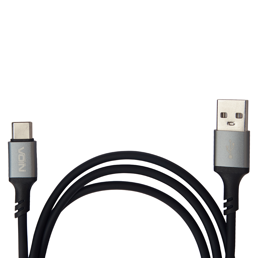 ������ VOIN CC-1703C USB - Type C 3A 1m, Black (������ �������/�������� �����)