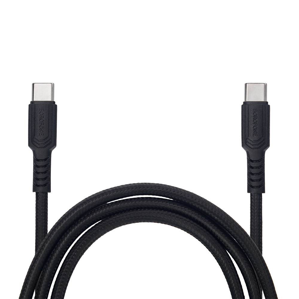 ������ BOROFONE BX116BK, Type-C - Type-C 60W, 1m, Black (������ �������/�������� �����)