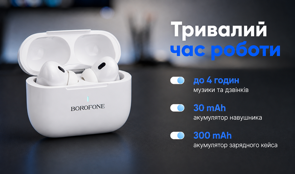 ��������� ��������� TWS BOROFONE BW59 White, bluetooth 5.3