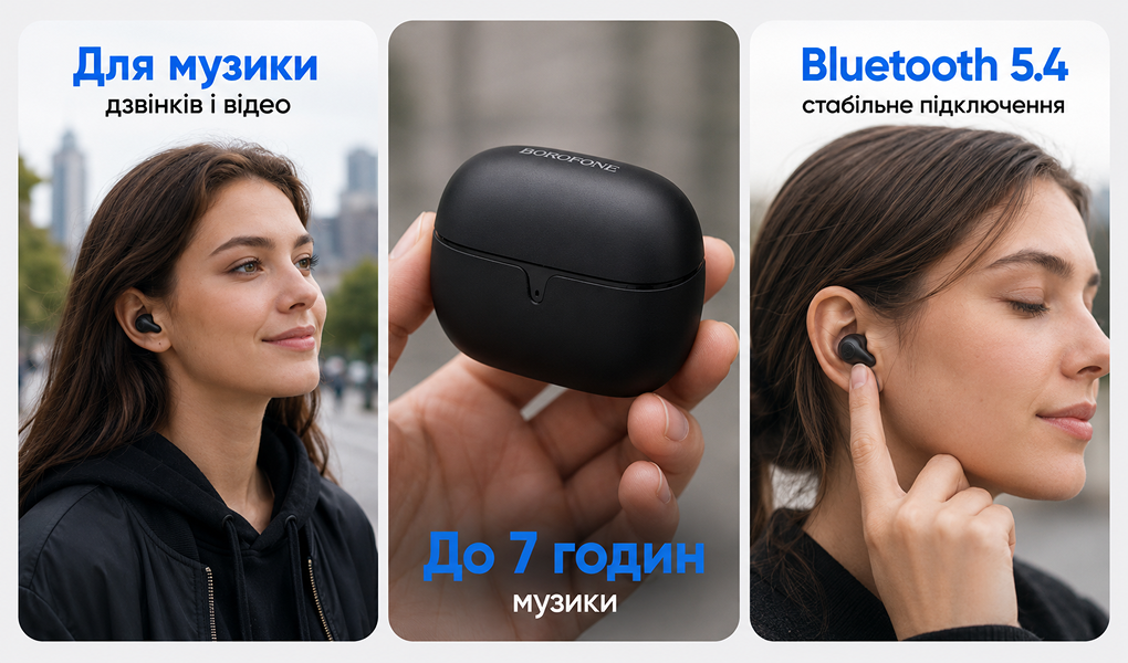 ��������� ��������� TWS BOROFONE FQ10 Black, bluetooth 5.4