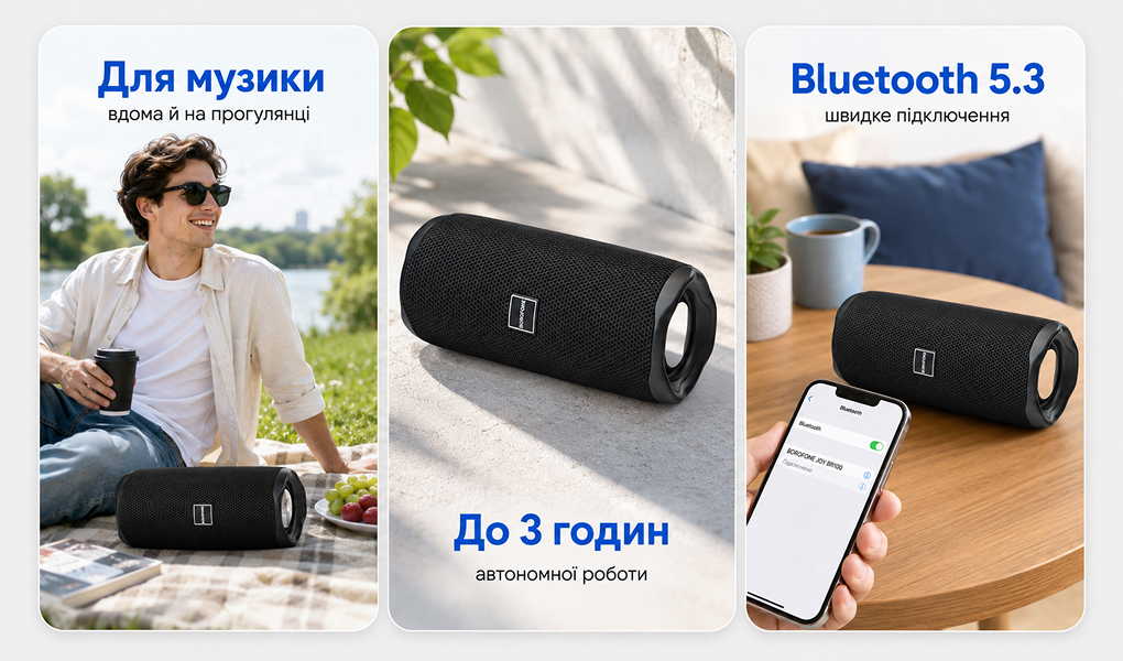 Bluetooth-������� BOROFONE JOY BR100 Black
