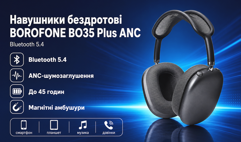 ��������� ��������� BOROFONE BO35 Plus ANC, bluetooth 5.4