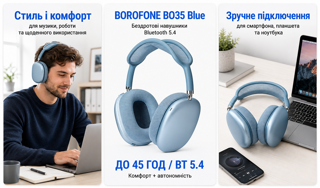 ��������� ��������� BOROFONE BO35 Blue, bluetooth 5.4