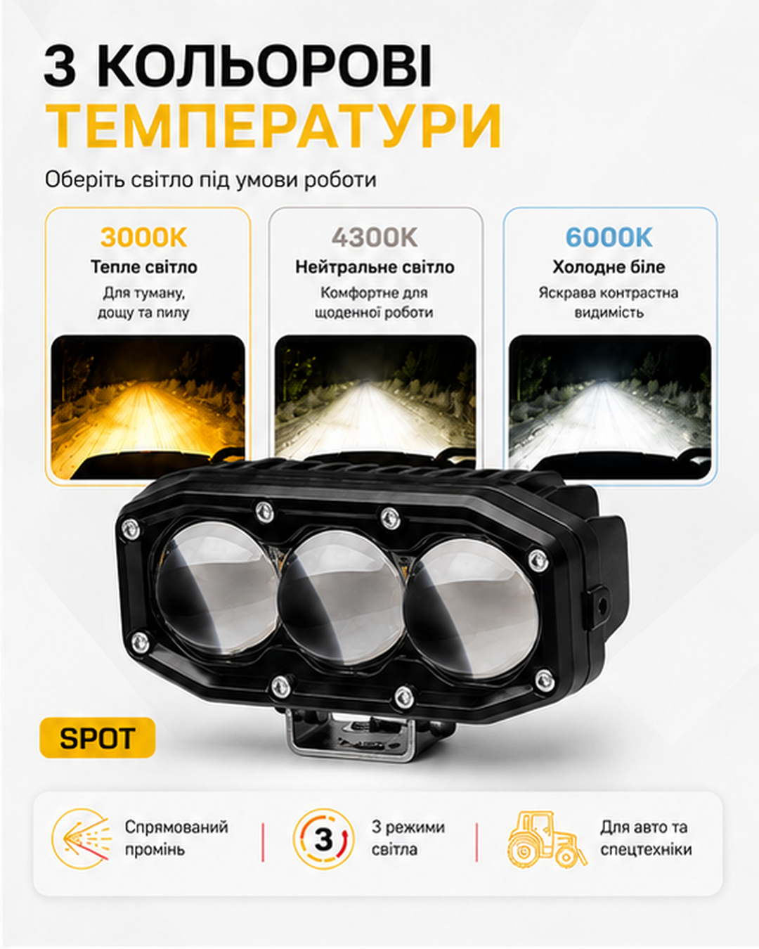 ���� �������� ����� WLP-L302 (125*50*67)CREE/9-60V/30W/3000K/4300K/6000K