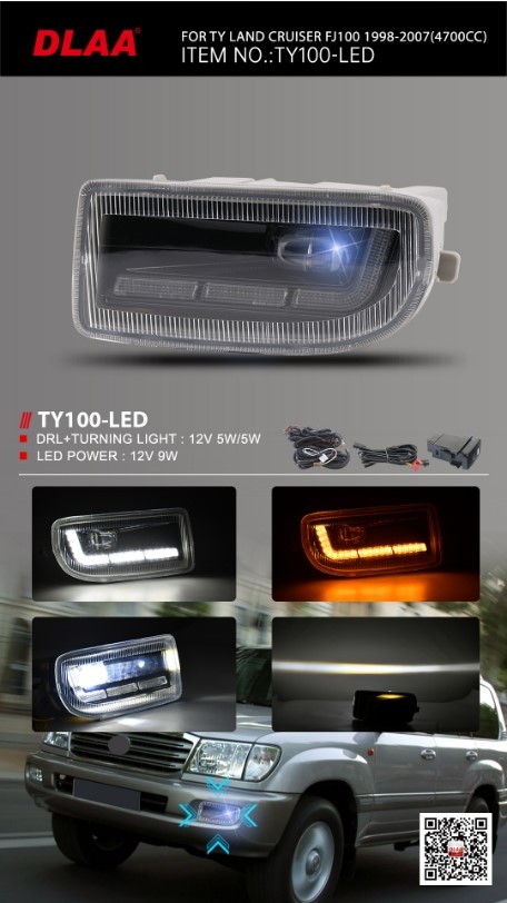 ���� ���. ������ Toyota LC FJ100 1998-2007/TY-100L/LED-12V9W/DRL-5W/TURN-5W/��.��������