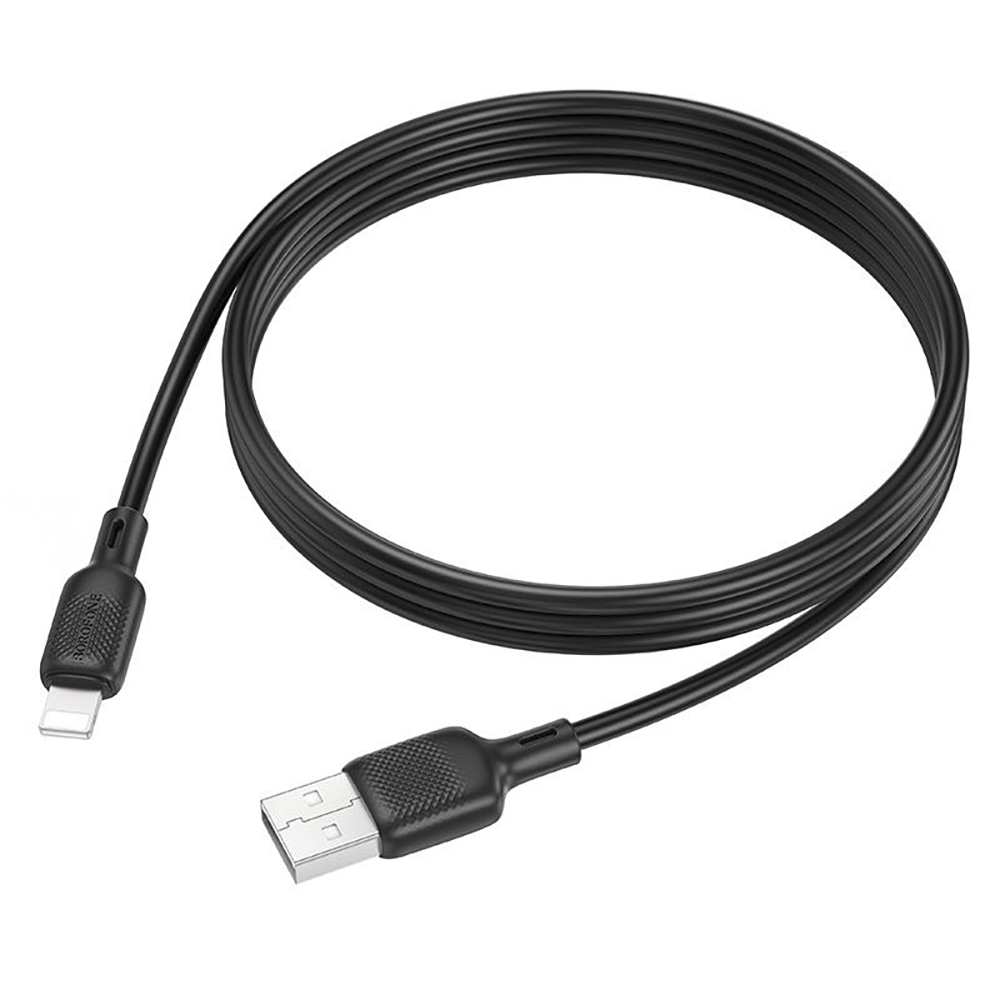 ������ BOROFONE BX113BK, USB - Lightning 2.4�, 1m, Black (������ �������/�������� �����)