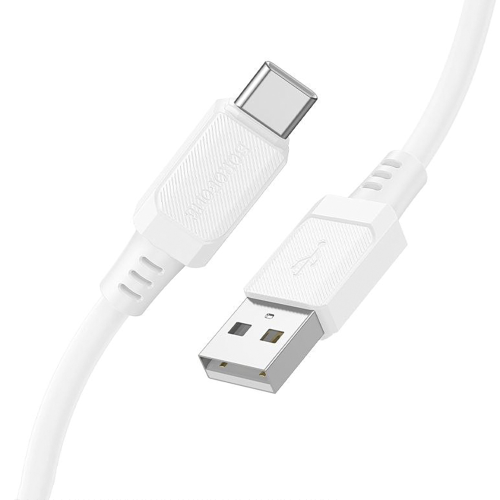 ������ BOROFONE BX115W, USB - Type-C 3�, 1m, White (������ �������/�������� �����)