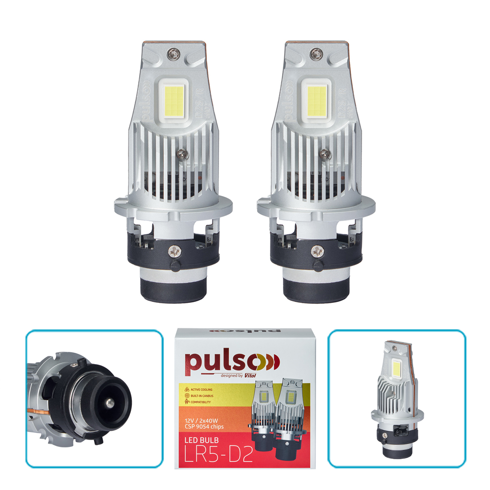 ����� PULSO LR5-D2 S/R/9054 CSP chips/12V/2*40W/7500Lm/6500k