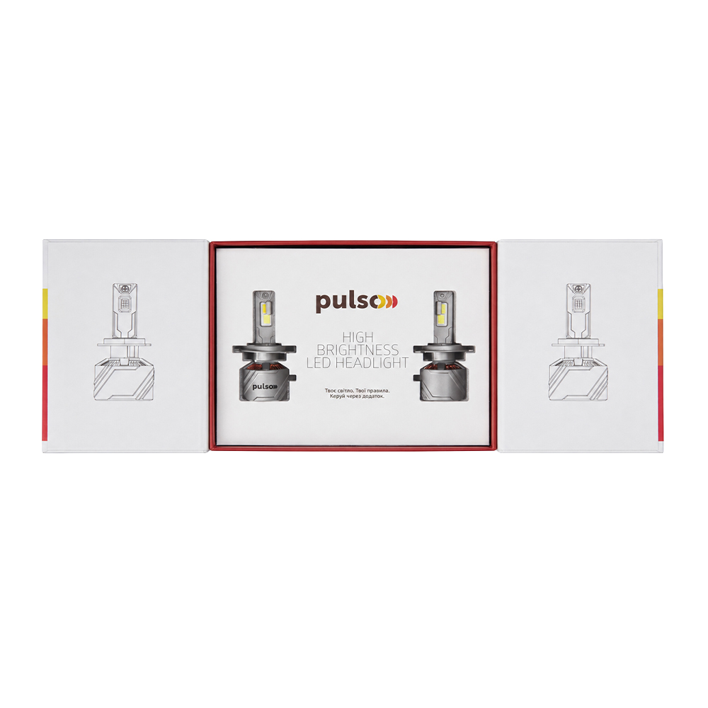 ����� PULSO LC15-H4/LED-chips 4575 CSP/12V/2*85W/17000Lm/3000-6000k/Bluetooth APP