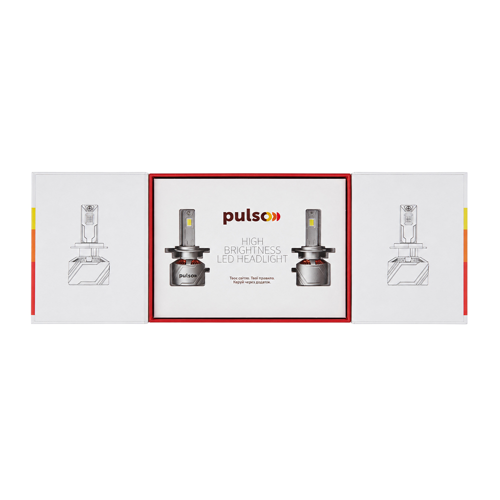����� PULSO LC15-H7/LED-chips 4575 CSP/12V/2*85W/17000Lm/3000-6000k/Bluetooth APP