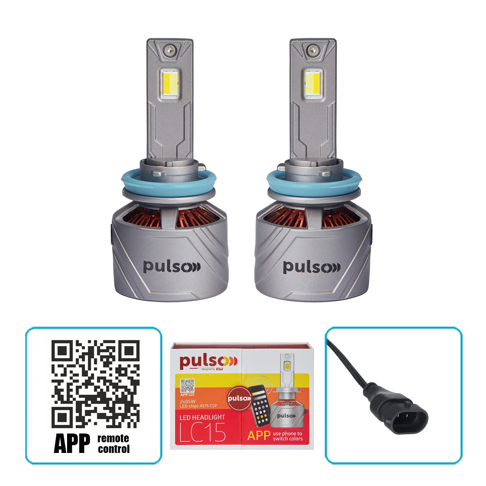 ����� PULSO LC15-H11/LED-chips 4575 CSP/12V/2*85W/17000Lm/3000-6000k/Bluetooth APP