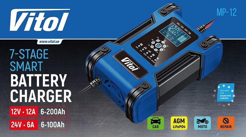 �������� ������� "ViTOL" MP-12 12V-12A/24V-6A/6-200AHR/LCD/I���������