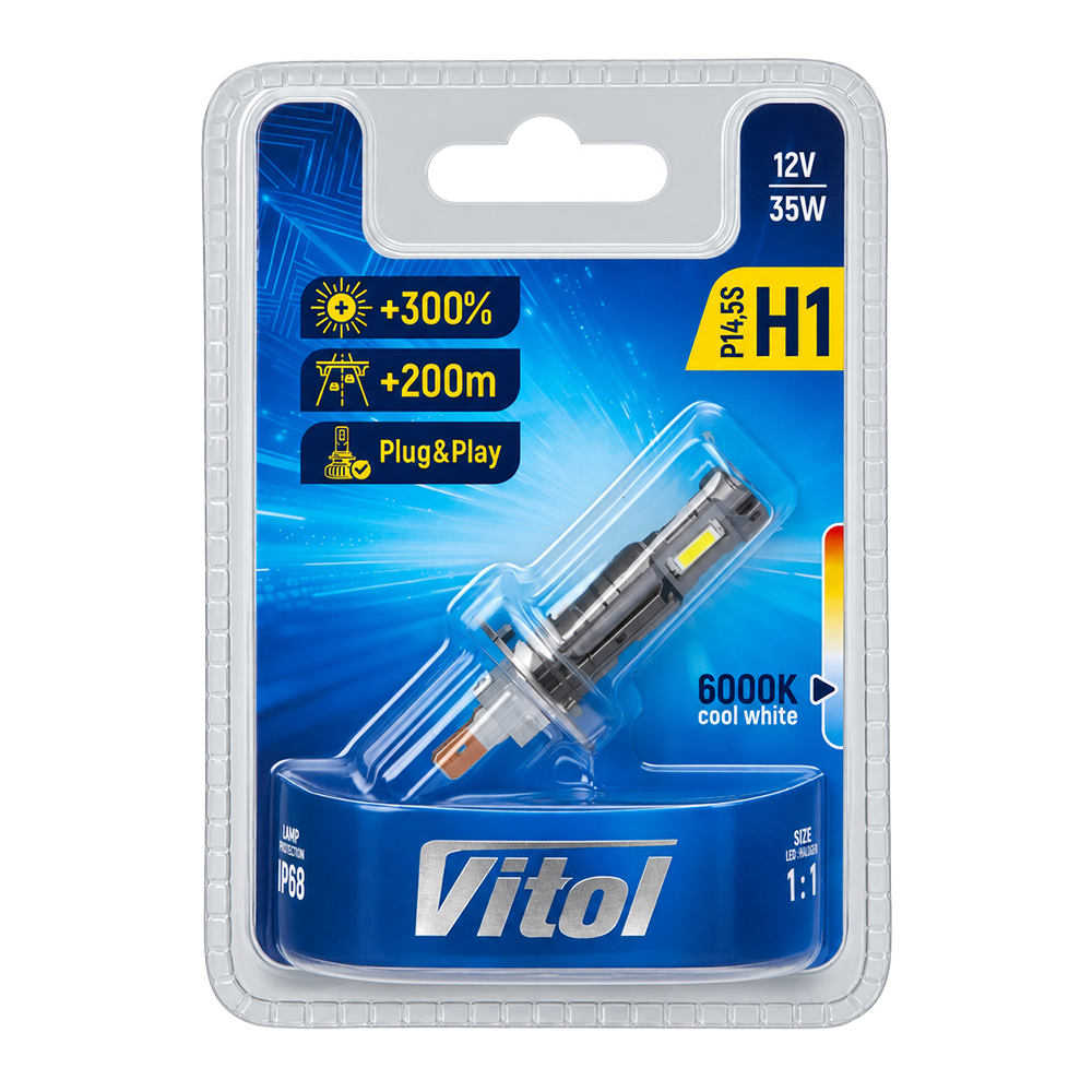 ����� VITOL LV1-H1/LED-chips 3570 CSP/9-18v/35w/3000Lm/6000K