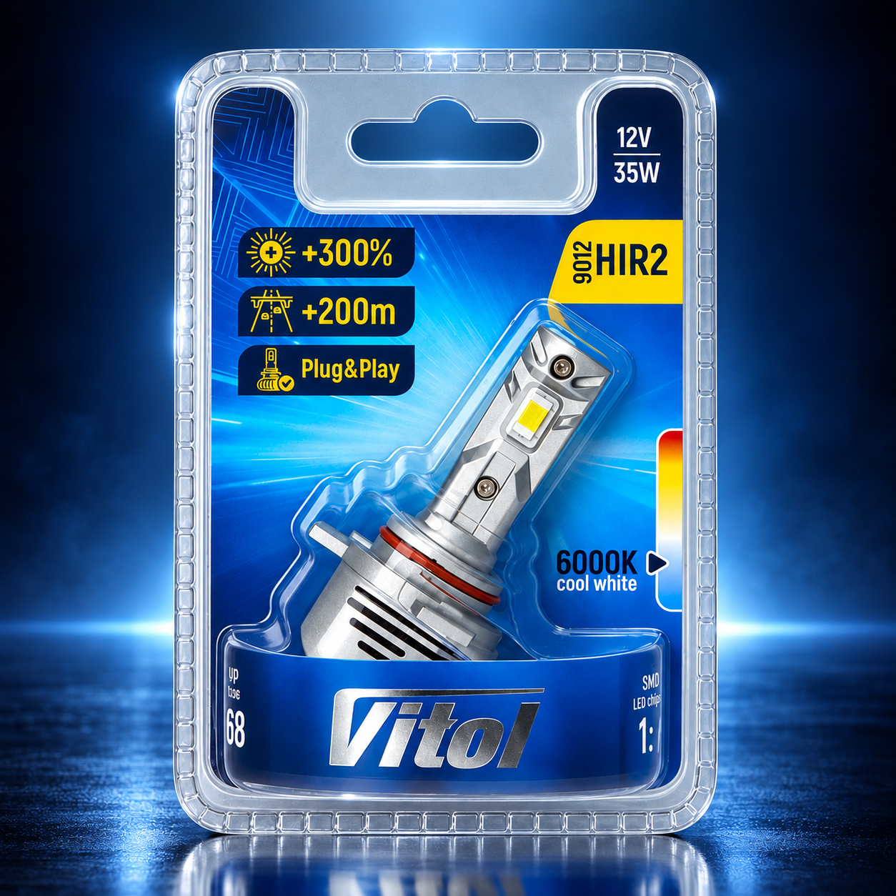 ����� VITOL LV1-HIR2/LED-chips 3570 CSP/9-18v/35w/3000Lm/6000K
