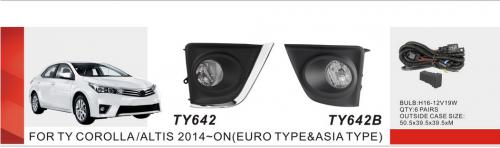 ���� ���. ������ Toyota Corolla 2013-16/TY-642A/H11-12V55W/��.��������