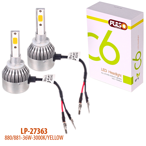  PULSO, LED, H27-880/881/2*280COB, 12-24v, 36w, 3800Lm, 3000 (LP-27363)