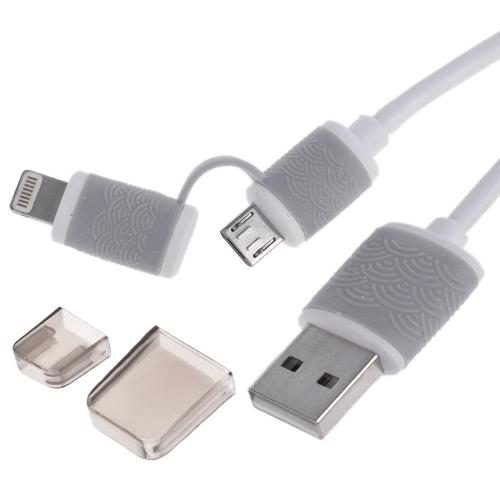  PULSO USB - Micro USB/Apple 1m black () (CP-001BK)