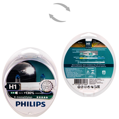  Philips X-treme Vision H1 +130% 12V 55W P14,5s 2 . (12258XV+S2) (12258XV+S2)
