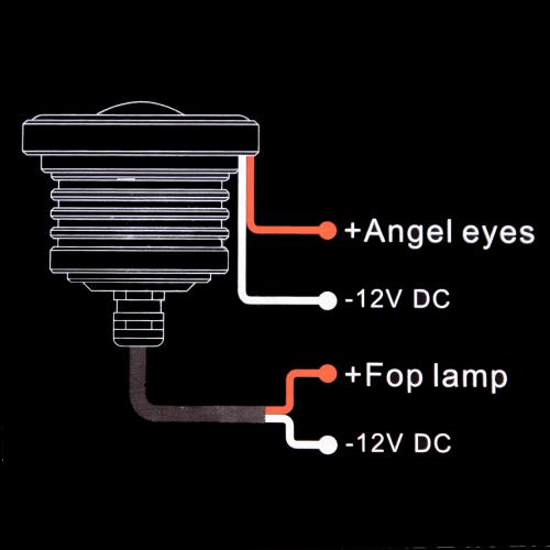  LED Angel Eves 12V-55W D-89 white 52571 (AG-2509 W)