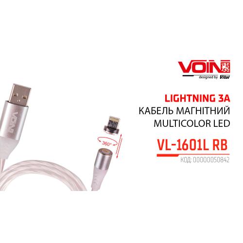    Multicolor LED VOIN USB - Lightning 3, 1m, ( / ) (VL-1601L RB)