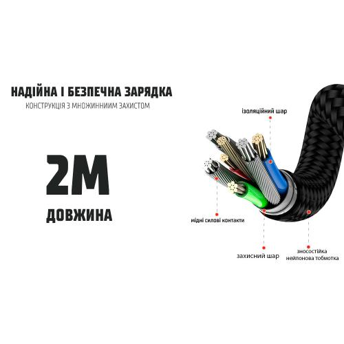    VOIN USB - Lightning 3, 2m, black (  /  ) (VL-6602L BK)