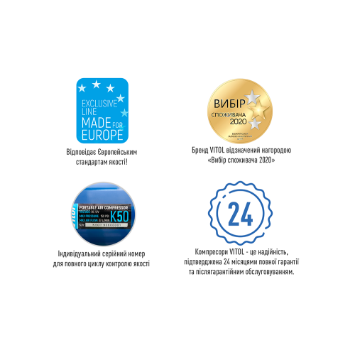 ��������� "ViTOL" K-70 150psi/25Amp /90�/2 ������� /����� 1,0+5,0�/�����