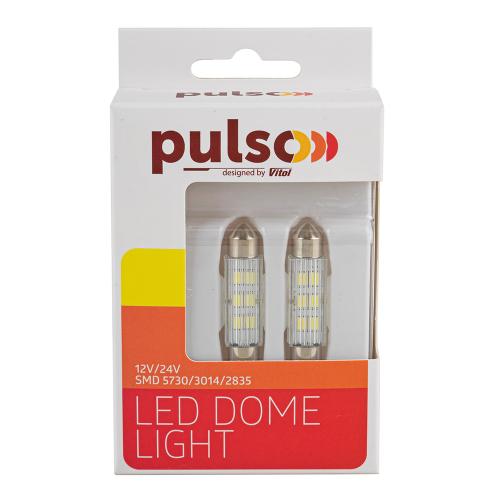 PULSO//LED SV8.5/T11x41mm/6 SMD-5730/9-18v/100Lm (LP-64041)