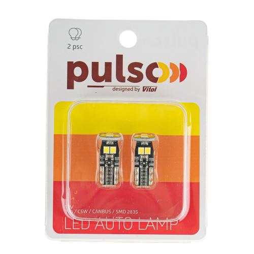  PULSO//LED T10/CANBUS/6SMD-2835/12v/2.7W/290lm White (LP-10290)