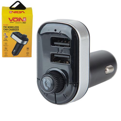  FM, VOIN W-3307, 12-24V 2 USB 3.1A, Bluetooth 5.0, Hands-free (W-3307)