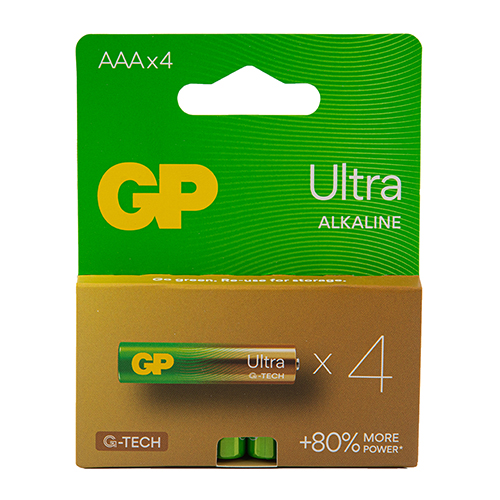  GP ULTRA ALKALINE 1.5V 24AU21-SB4 , LR03,  (4891199218255)