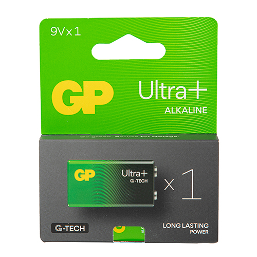  GP ULTRA PLUS ALKALINE 9V (6FL22) 1604AUP21-SB1 i (4891199216442)